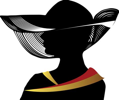 lady dressed in black with a hat on animated