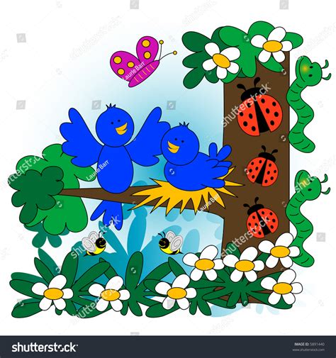 ladybugs bees and butterfly trees Reader