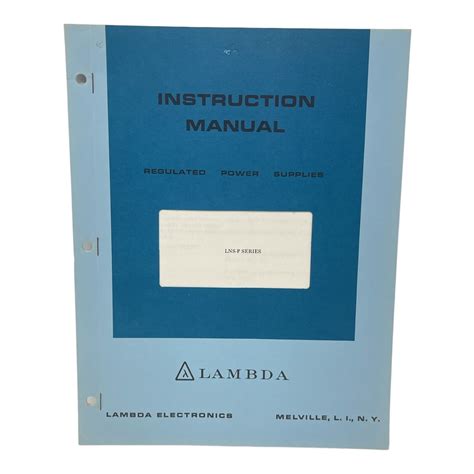 lambda lns p series user guide Doc