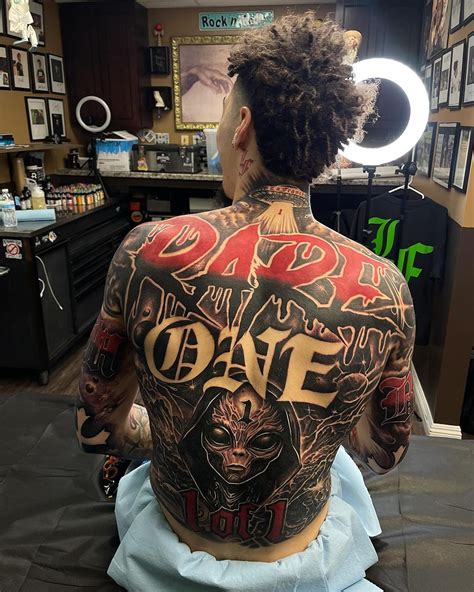 lamelo back tattoo