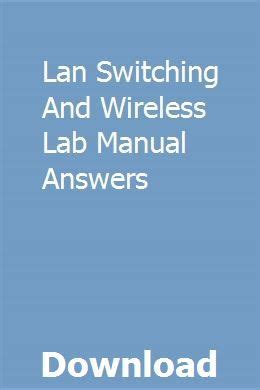 lan switching wireless lab manual answers pdf Epub
