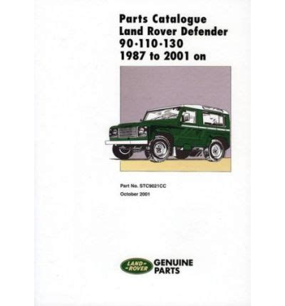 land rover defender 90 110 130 parts catalogue 1987 2001 Kindle Editon