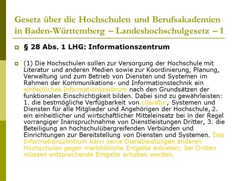 landeshochschulgesetz baden w rttemberg hochschulen universit tsklinika gesetz heidelberger Epub