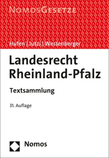 landesrecht rheinland pfalz textsammlung rechtsstand juli Doc