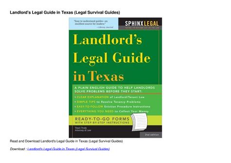 landlords legal guide in texas legal survival guides Reader