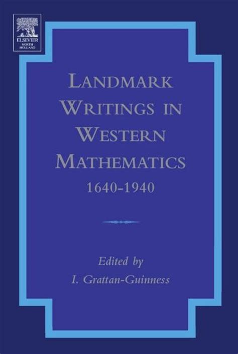 landmark writings in western mathematics 1640 1940 Reader