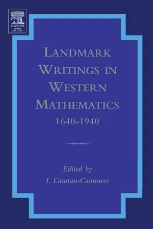 landmark writings in western mathematics 1640 1940 Reader