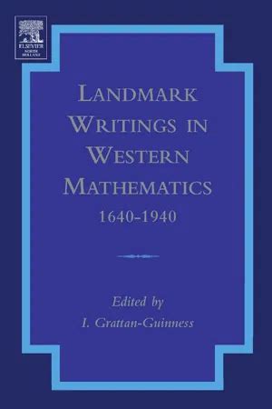 landmark writings in western mathematics 1640 1940 Reader