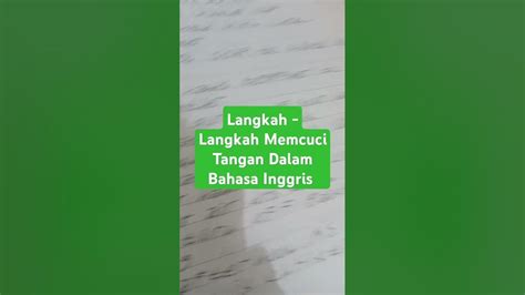 langkah langkah mencuci kain dalam bahasa inggris Epub