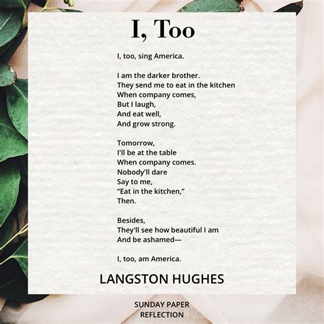 langston hughes i too