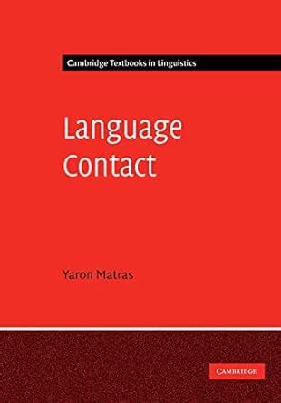 language contact cambridge textbooks in linguistics Epub