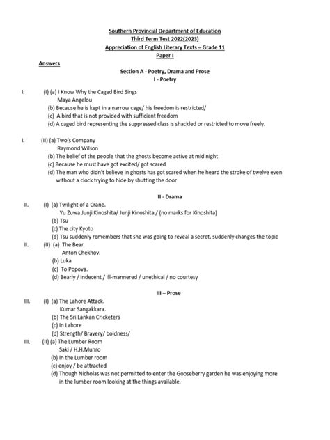 language of literature grade 11 answers Doc