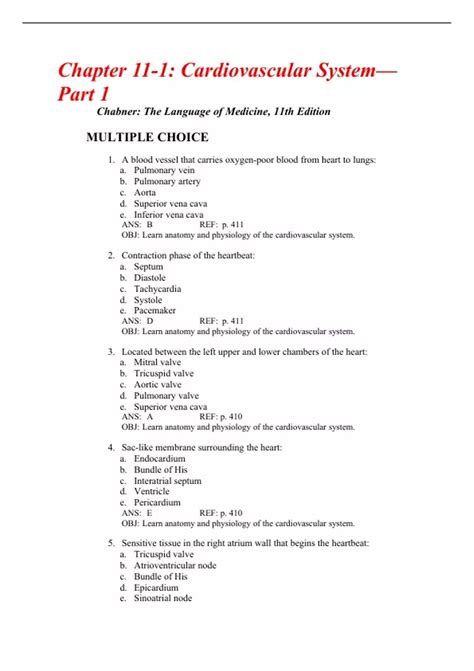 language of medicine chabner 10e test chapter11 PDF