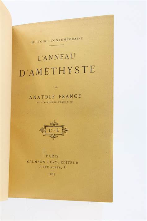 lanneau amethyste french anatole france Doc