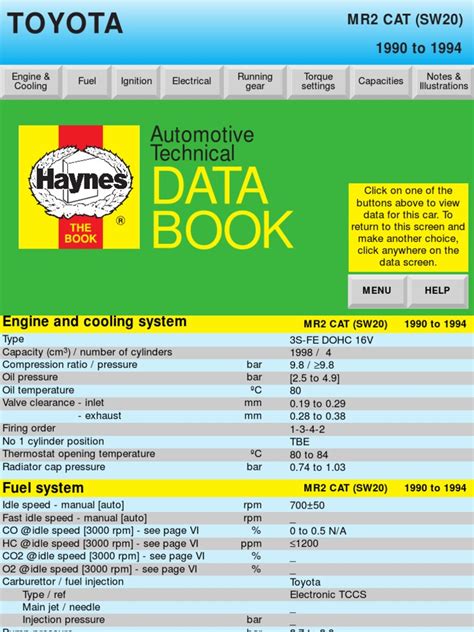 lanp2001301 automotive technical data book Kindle Editon