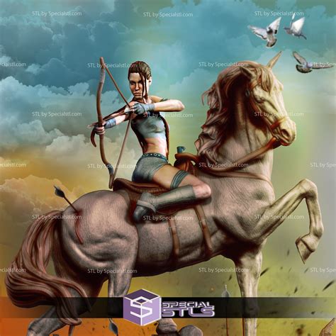 lara croft horse 3d