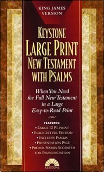 large print new testament with psalms king james version Epub