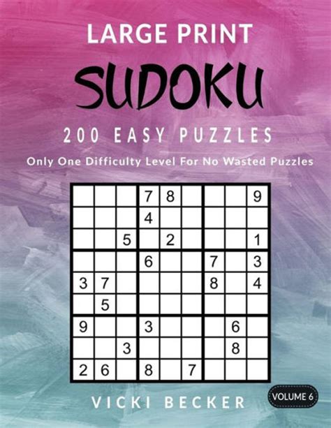 large print sudoku 200 easy to medium level puzzles volume 1 Epub