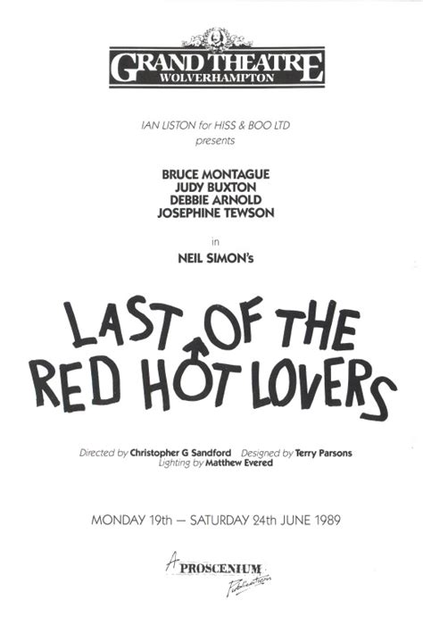 last of the red hot lovers script pdf Ebook Kindle Editon