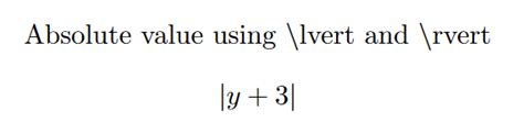 latex absolute value symbol