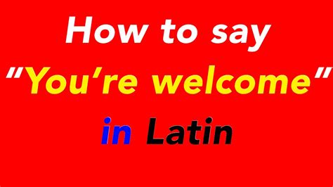 latin for you