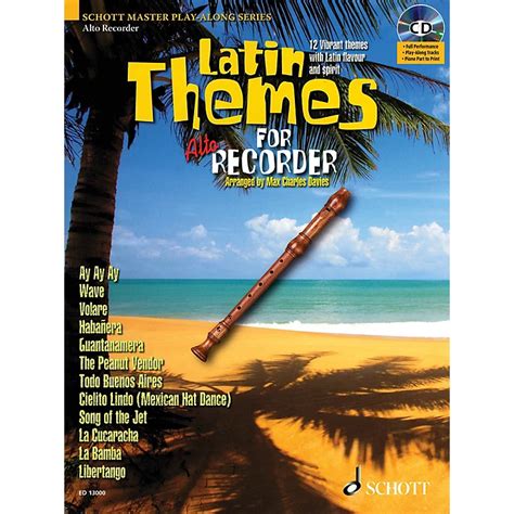 latin themes for alto sax schott master play along series Doc