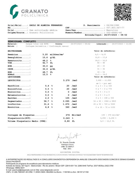 laudo laboratorial