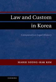 law and custom in korea comparative legal history Reader