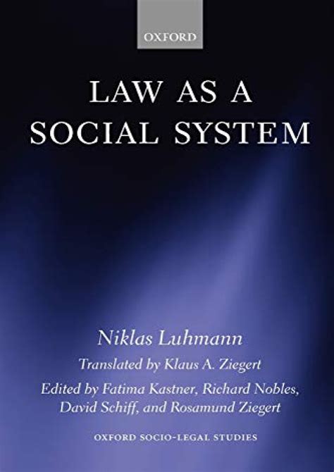 law as a social system oxford socio legal studies PDF