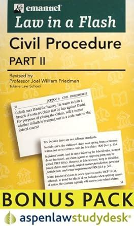 law in a flash cards civil procedure ii emanuel law in a flash Kindle Editon