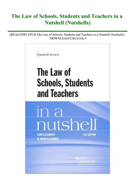 law of schools students and teachers in a nutshell Kindle Editon