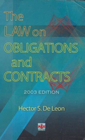 law on obligations and contracts by hector de leon pdf download PDF