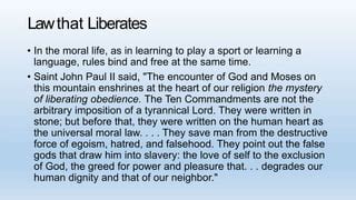 law that liberates commandments today Reader