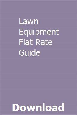 lawn mower repair flat rate guide Doc