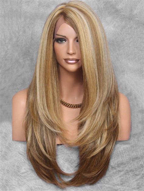 layered straight wigs