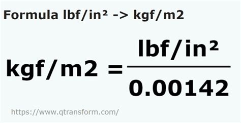 lbf/in2 to kg/m2