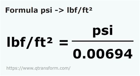 lbf ft to psi