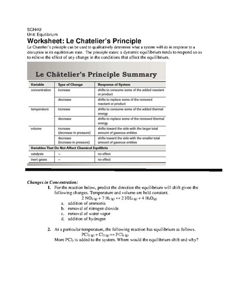 le chateliers principle answer key Ebook Epub