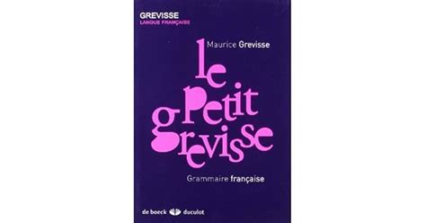 le petit grevisse grammaire francaise PDF
