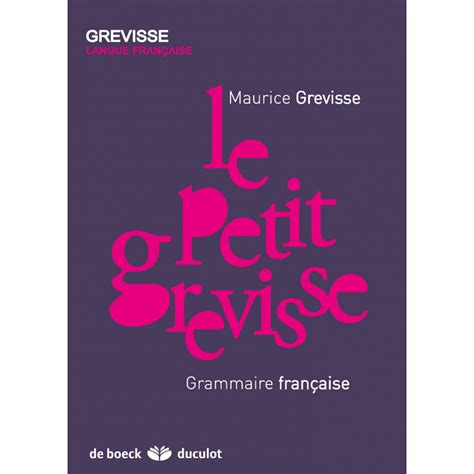 le petit grevisse grammaire francaise PDF