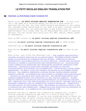 le petit nicolas english translation pdf Epub
