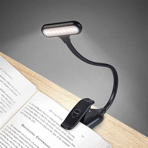 le rechargeable led book light portable and flexible 2 level brightness ac adaptor and usb cord included daylight white travel light clip light with stand task lighting Epub