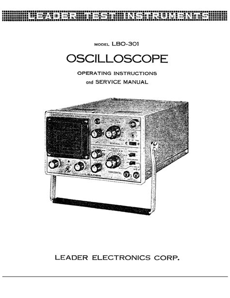 leader oscilloscope manuals PDF