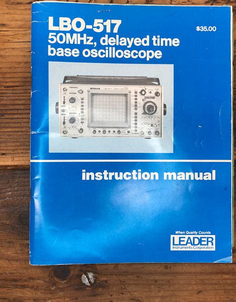 leader oscilloscope manuals PDF