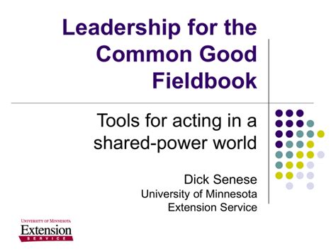 leadership for the common good leadership for the common good PDF