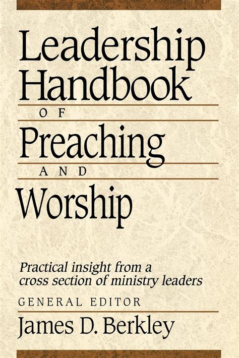 leadership handbook of preaching and worship Epub