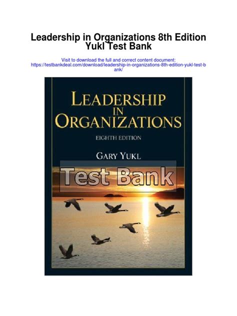 leadership in organizations yukl 8th edition pdf Epub