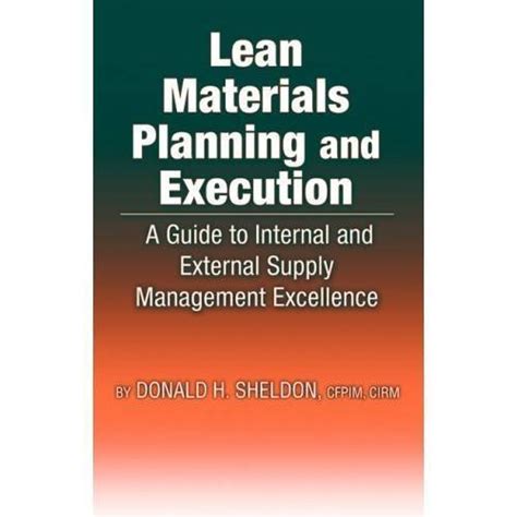 lean materials planning and execution lean materials planning and execution Epub