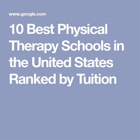 least expensive physical therapy schools