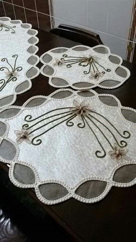 leather and felt table topper